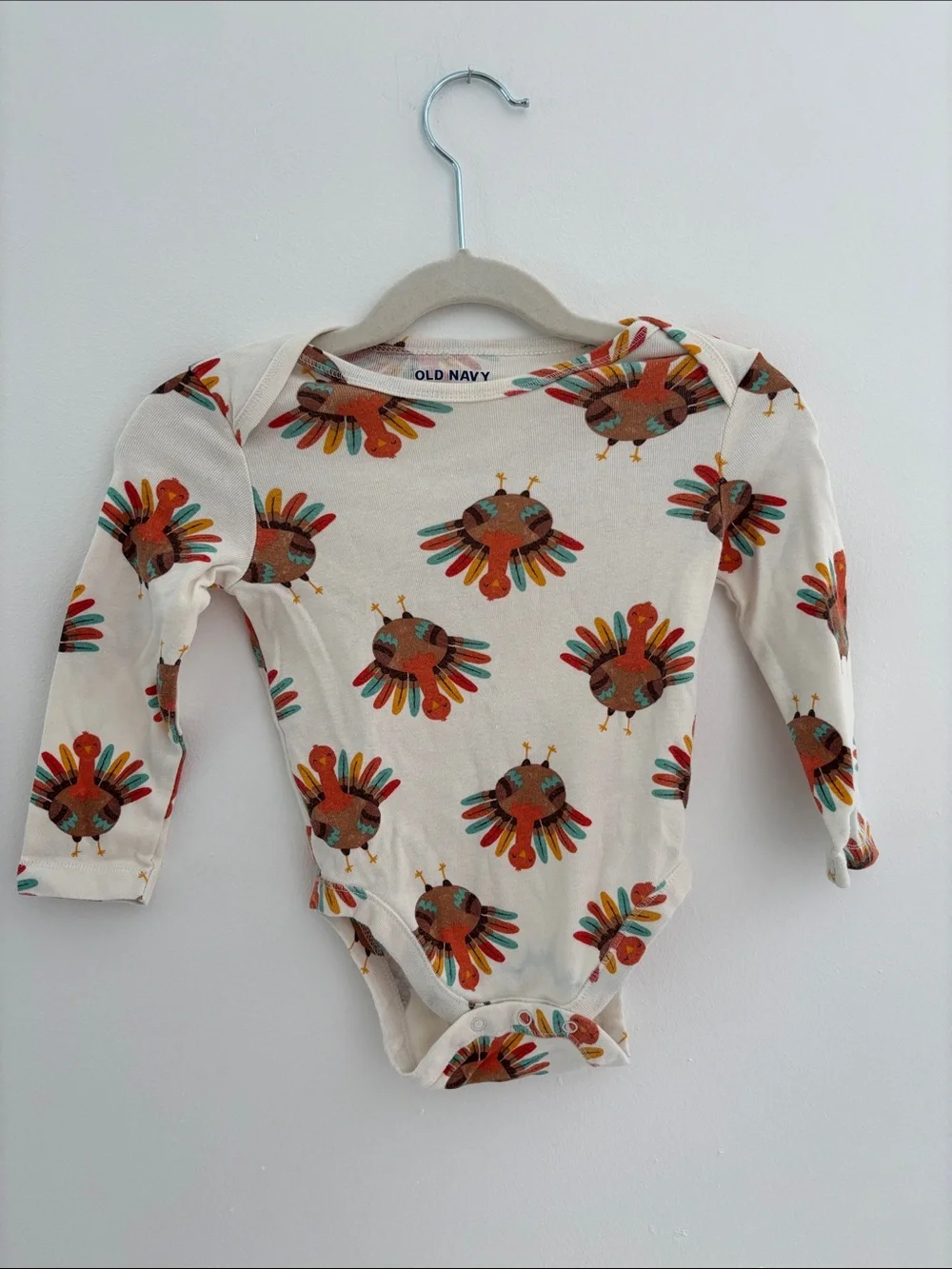 Old Navy Turkey Thanksgiving Bodysuit 12-18M